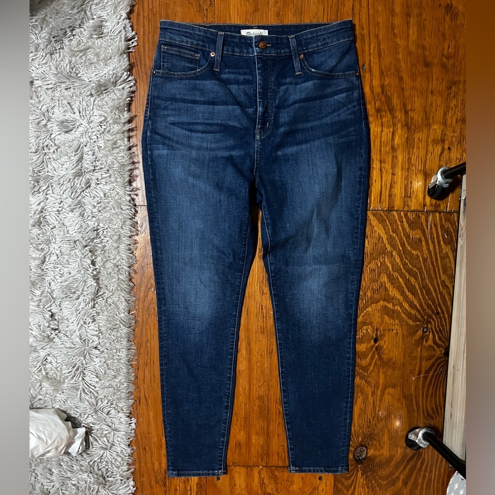 Madewell High-Rise Skinny Jeans Size 32 Dark Wash Stretch Denim